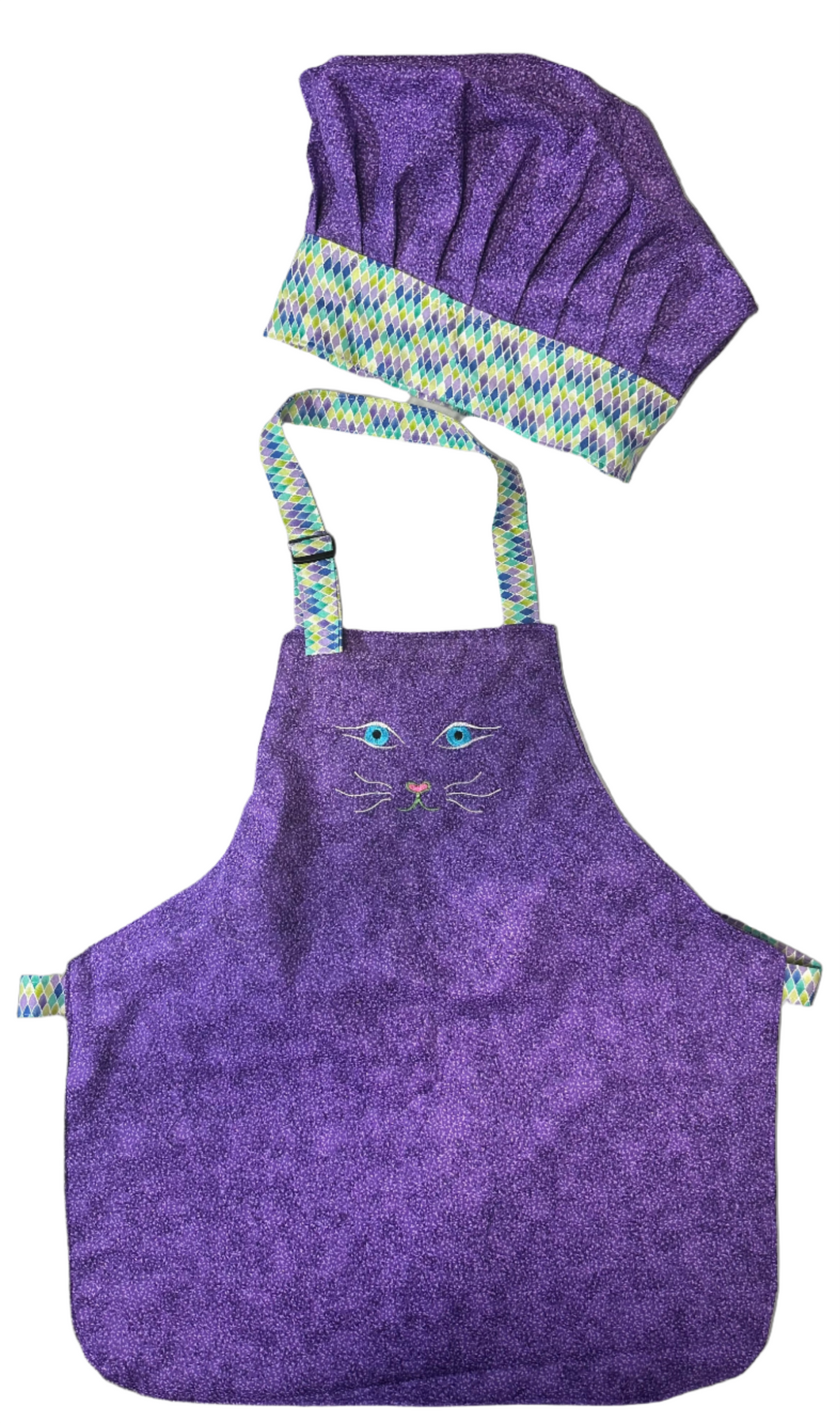 Kitty Apron and Adjustable Chef Hat for children