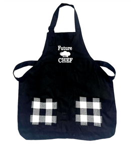 Future Chef Apron and Adjustable Chef Hat for children