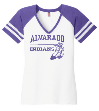 Alvarado Indians Ladies Game V-Neck Tee