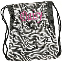 Load image into Gallery viewer, Zebra Cinch Bag