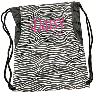 Zebra Cinch Bag