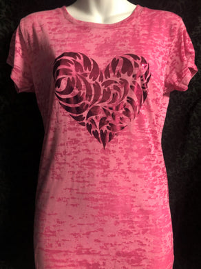 Swirl Of Love Top In Pink Foil