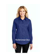 Load image into Gallery viewer, Ladies Easy Care Woven Long Sleeve Shirt