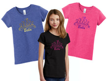 Load image into Gallery viewer, Personalized Princess Crown Girls Top