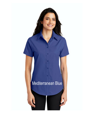 Ladies Easy Care Woven Short Sleeve Shirt