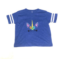 Load image into Gallery viewer, Unicorn Toddler Football Jersey Tee