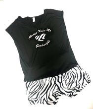 Load image into Gallery viewer, &quot;Always Kiss Me Goodnight&quot; Zebra Lounge Wear