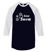 Load image into Gallery viewer, i love snow shirt