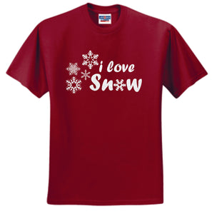 i love snow shirt