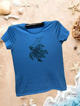 Load image into Gallery viewer, Sea Turtle Foil Ladies T-shirt