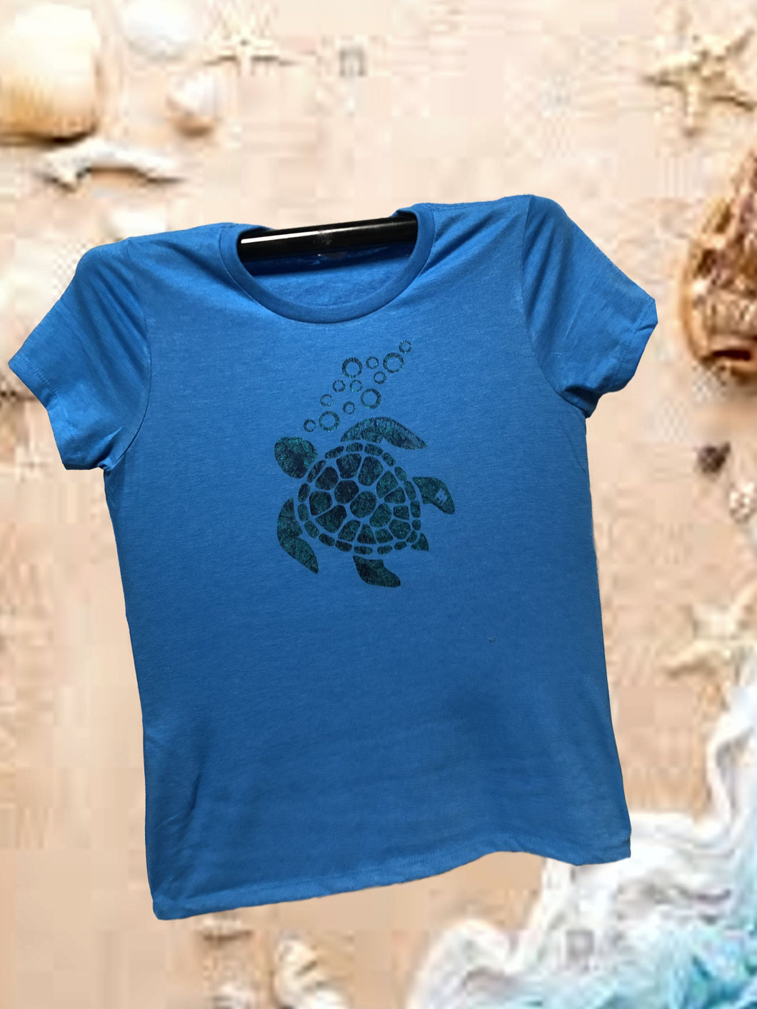 Sea Turtle Foil Ladies T-shirt